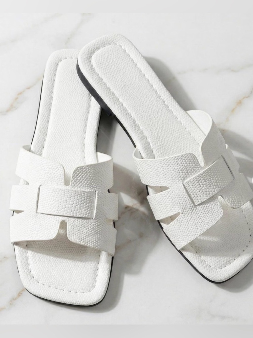 Women's H-Cut Slide Sandals | Minimalist Flat Open Toe Summer Slides